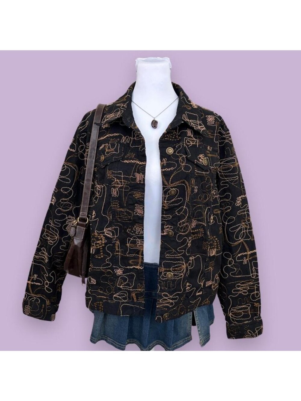 abstract geometric boho jacket